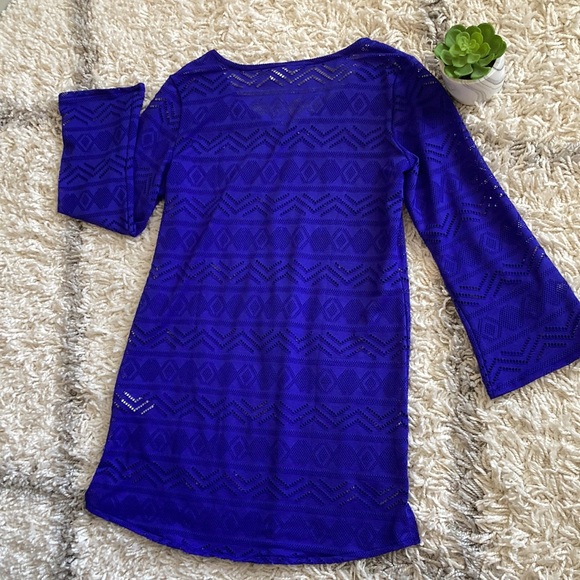 LL Bean Beach Cover Up Dress Blue Size Small - Picture 2 of 10